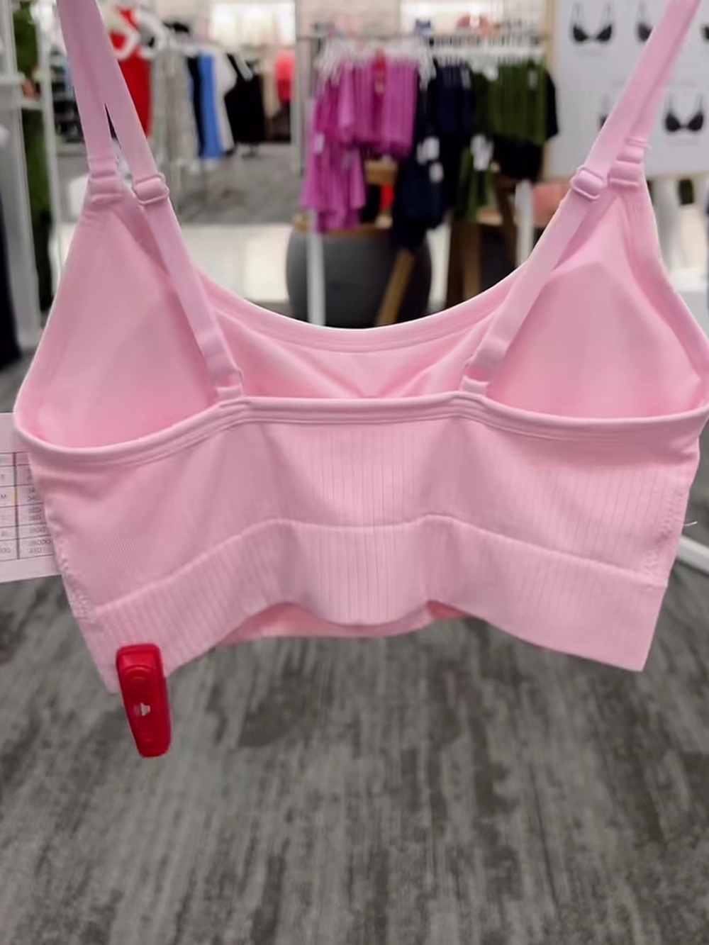 4 for $30.00 Auden Light Pink Ribbed Sports Bralette - Picture 4 of 7